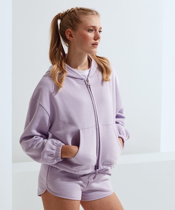 Women’s TriDri® recycled drawstring full-zip hoodie