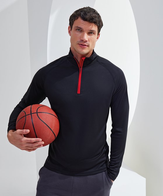 TriDri® long sleeve performance ¼ zip