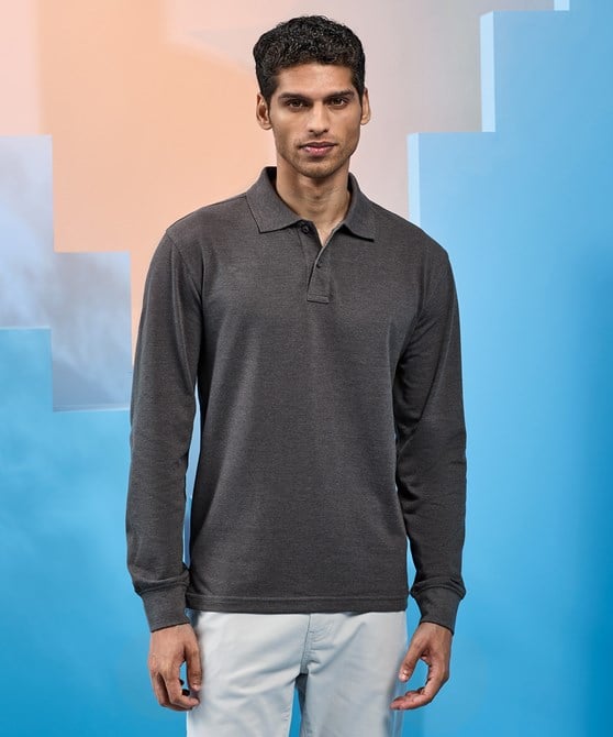 Men's classic fit long sleeved polo