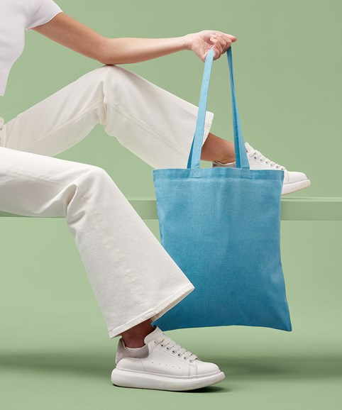 Recycled cotton shopper long handle