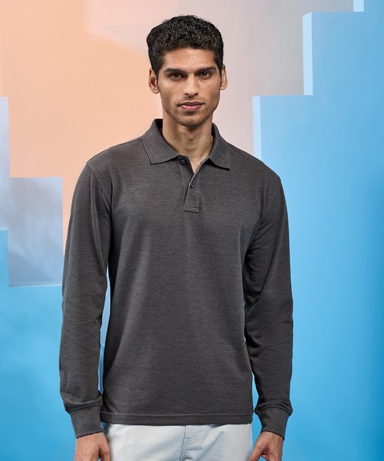 Men's classic fit long sleeved polo