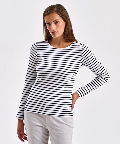 T-shirt marinière « coastal » femme à manches longues