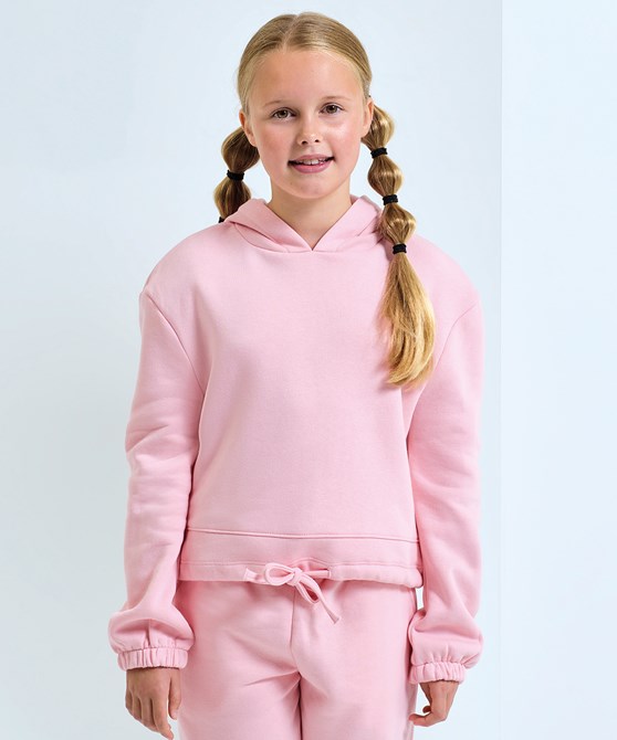 Kids TriDri® recycled cropped oversize hoodie