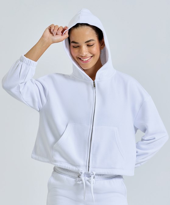 Women’s TriDri® recycled drawstring full-zip hoodie