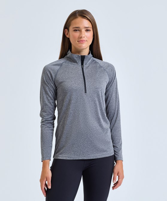 Women's TriDri® long sleeve performance ¼ zip