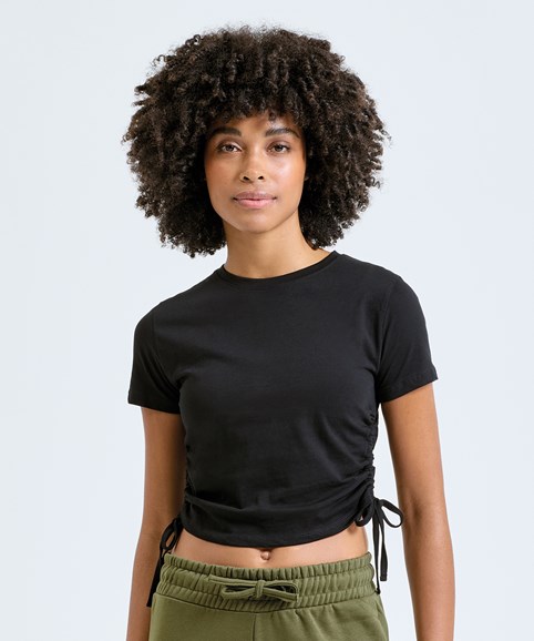 Women's TriDri® ruched crop top