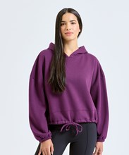 TriDri® Sweat à capuche oversize court femme