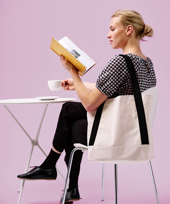 Tote bag Dakota à bandoulière contrastée recyclé