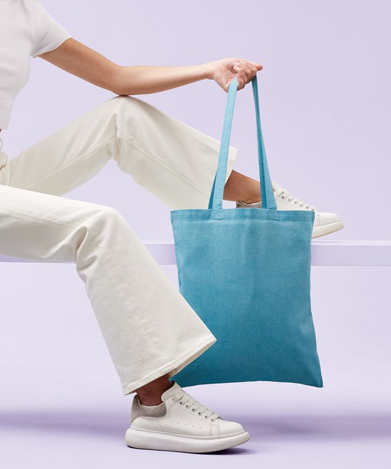 Recycled cotton shopper long handle